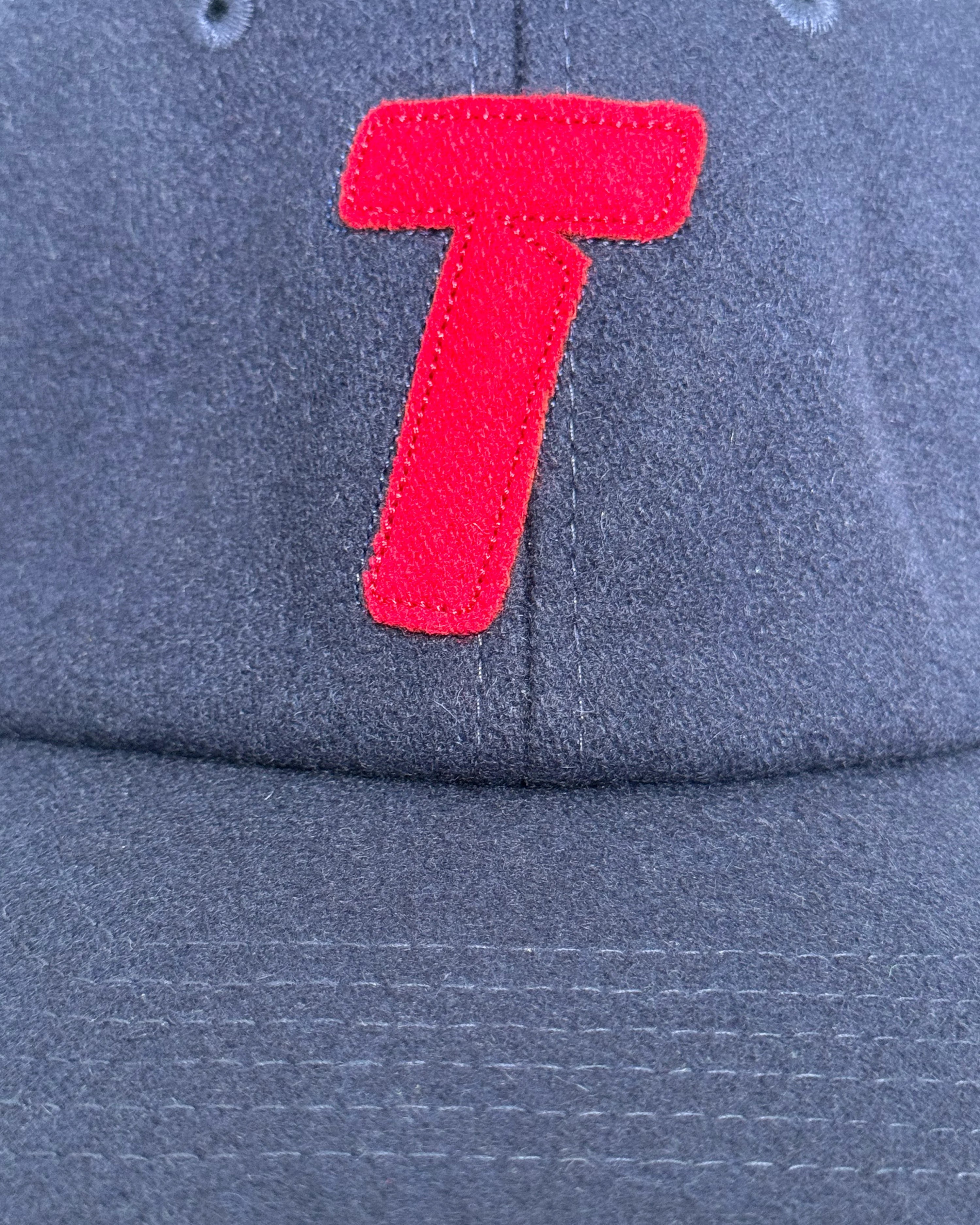 T Logo Felt 6 Panel Hat