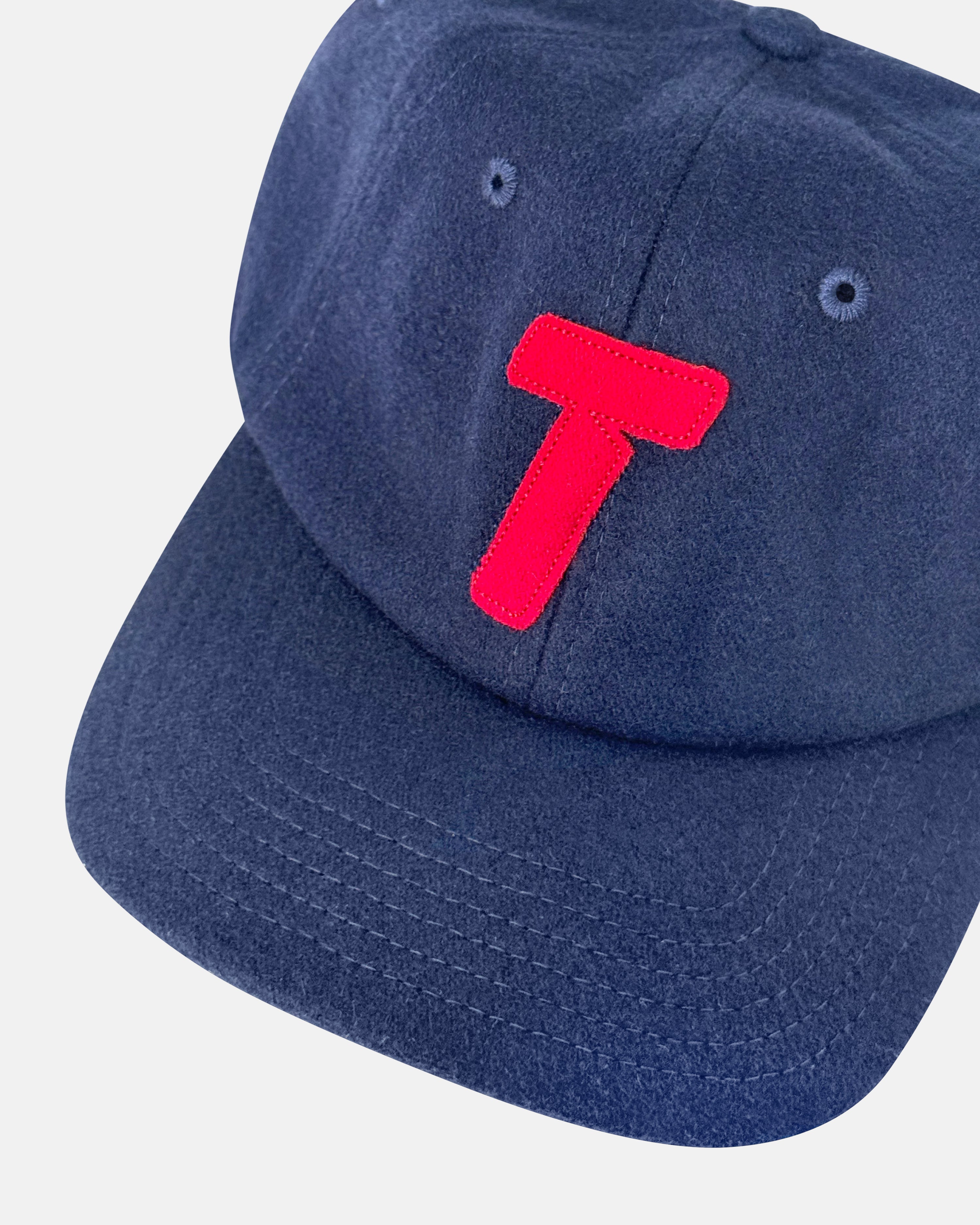 T Logo Felt 6 Panel Hat